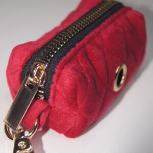 Porta bolsas Velvet Rojo